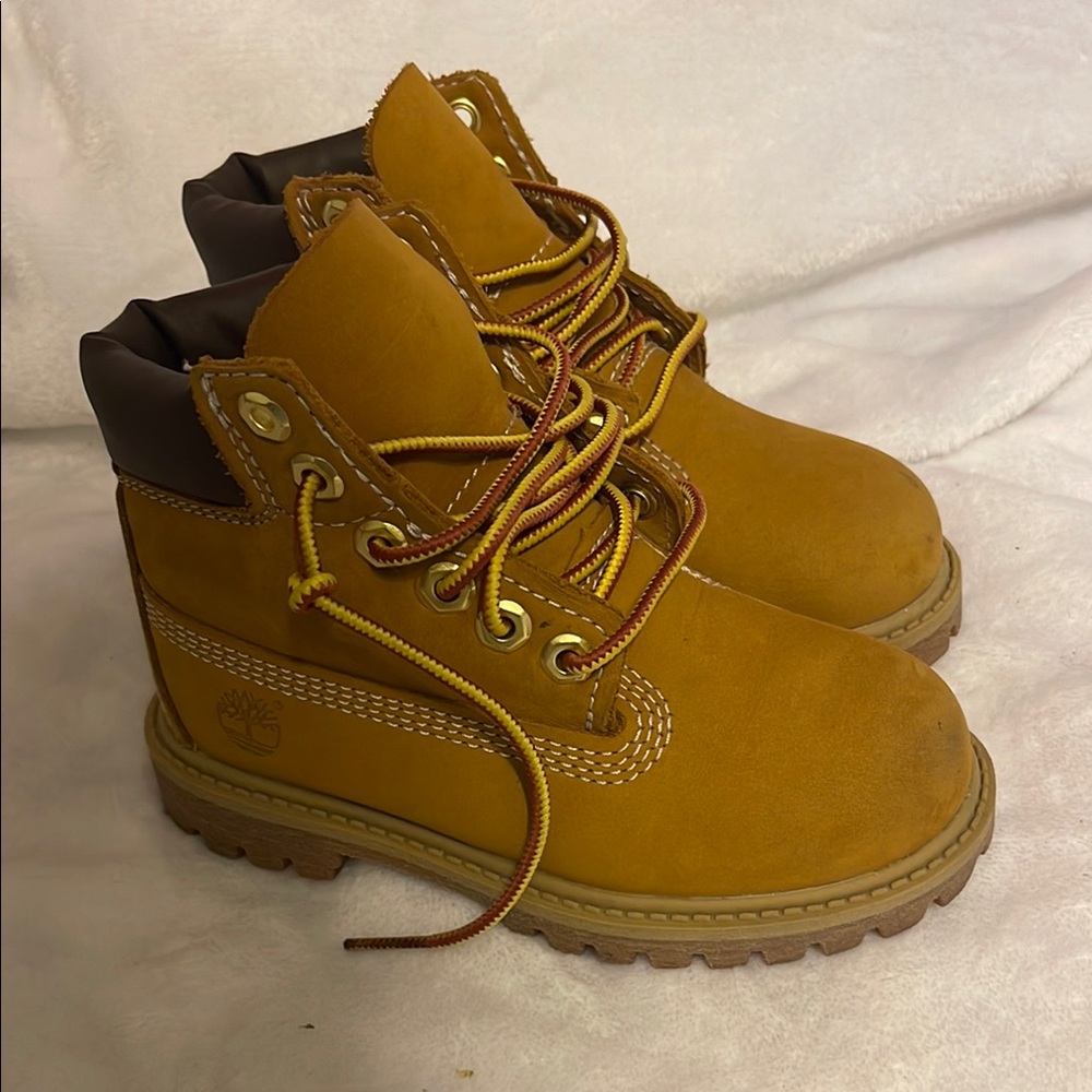 Timberland Kids' Tan and Brown Lace-Up Boots